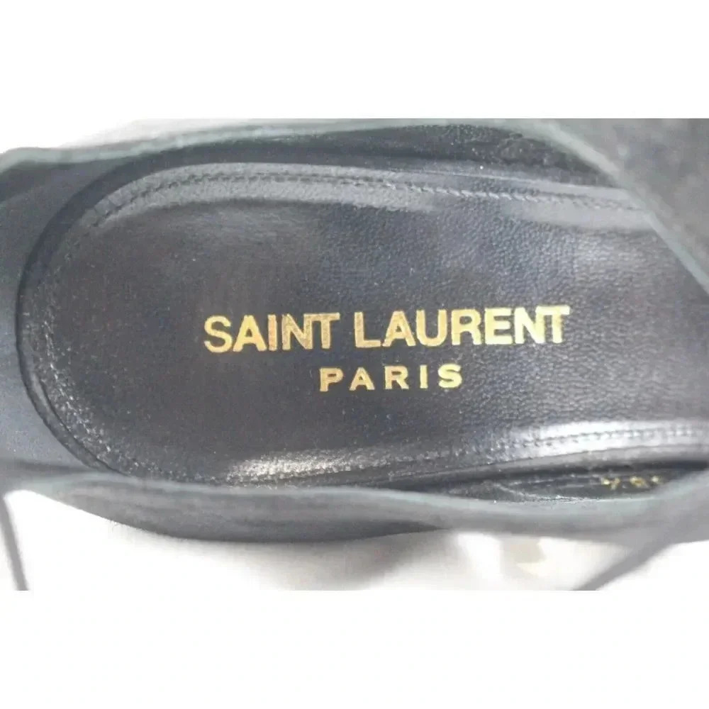 ladies SAINT LAURENT PARIS Black Heels size 38.5 - Picture 9 of 11